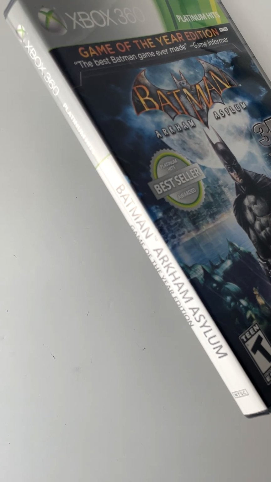 Batman Arkham Asylum Game of the Year Edition Xbox 360 Video Game 3D