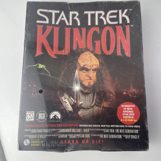 Sealed 1996 Star Trek Klingon The Ultimate Interactive Adventure CD-ROM PC Game