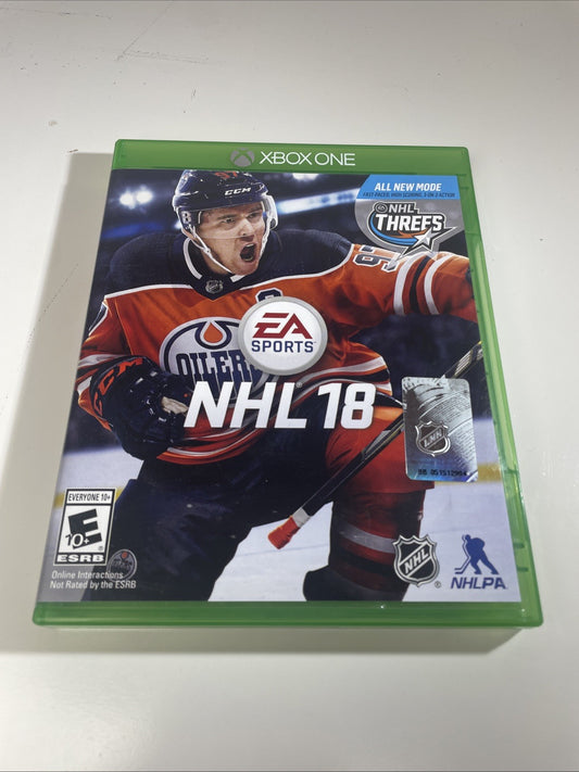 NHL 18 - Microsoft Xbox One - Complete In Box CIB 2018 Hockey Game Official