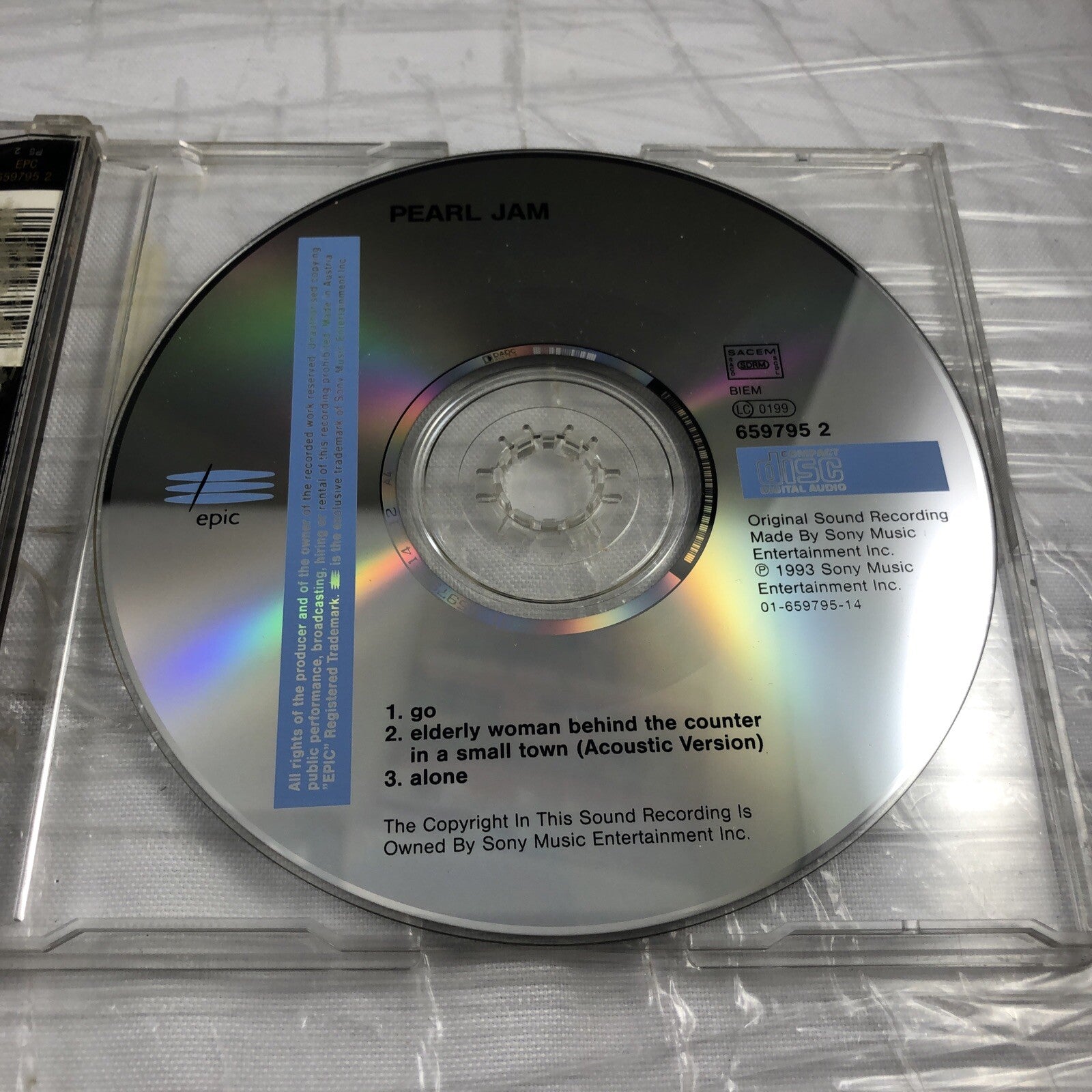 PEARL JAM GO W/ELDERLY WOMAN... (NON-ALBUM), ALONE (NON-ALBUM) CD SINGLE
