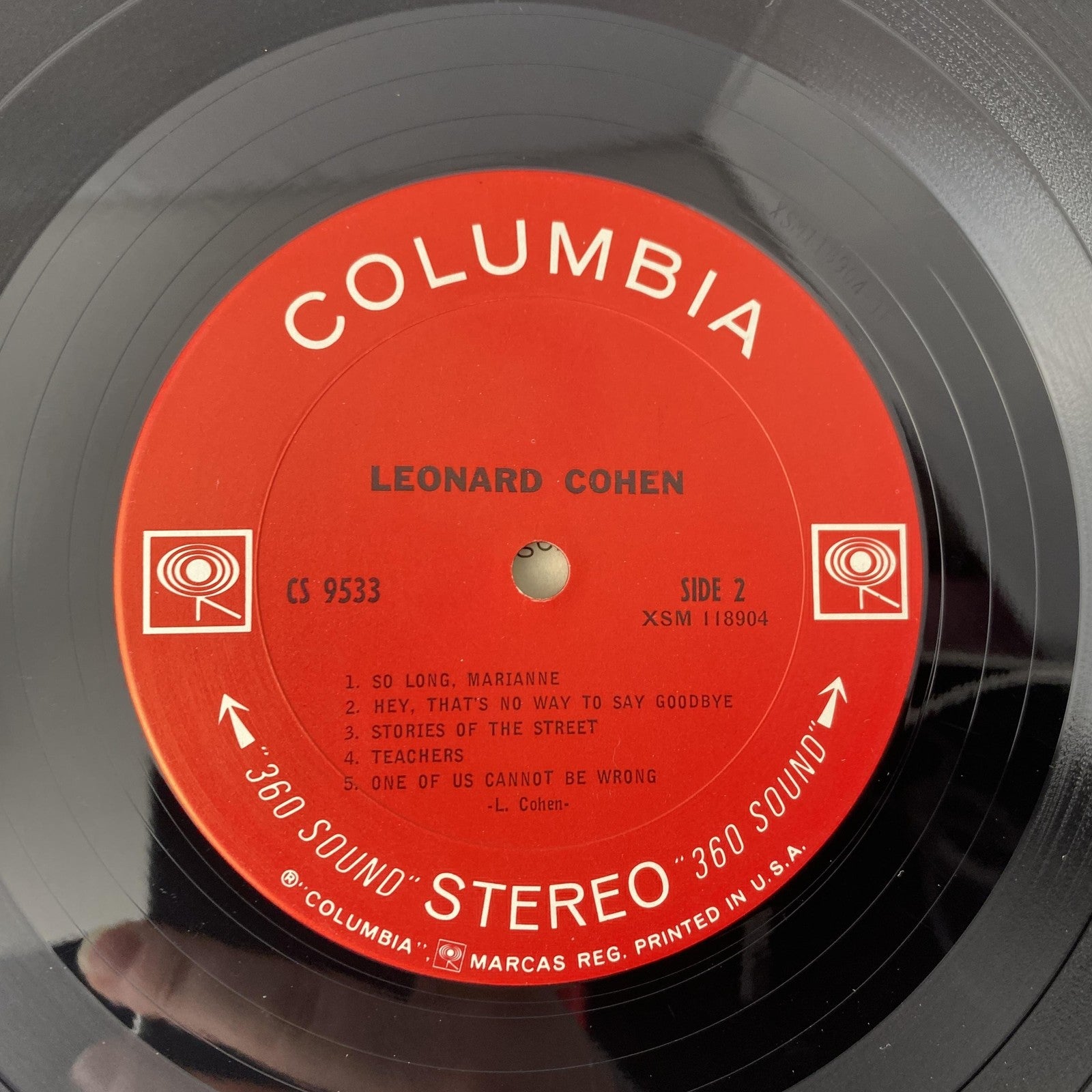 Vintage Leonard Cohen Songs Of Leonard Cohen Vinyl LP 1967 Columbia Folk Rock