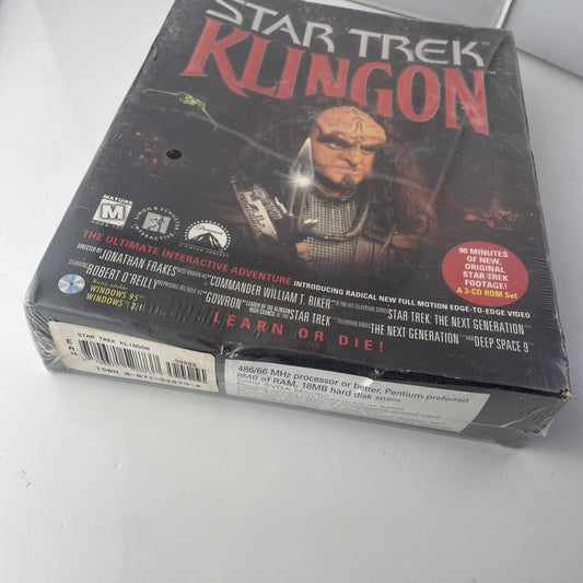Sealed 1996 Star Trek Klingon The Ultimate Interactive Adventure CD-ROM PC Game