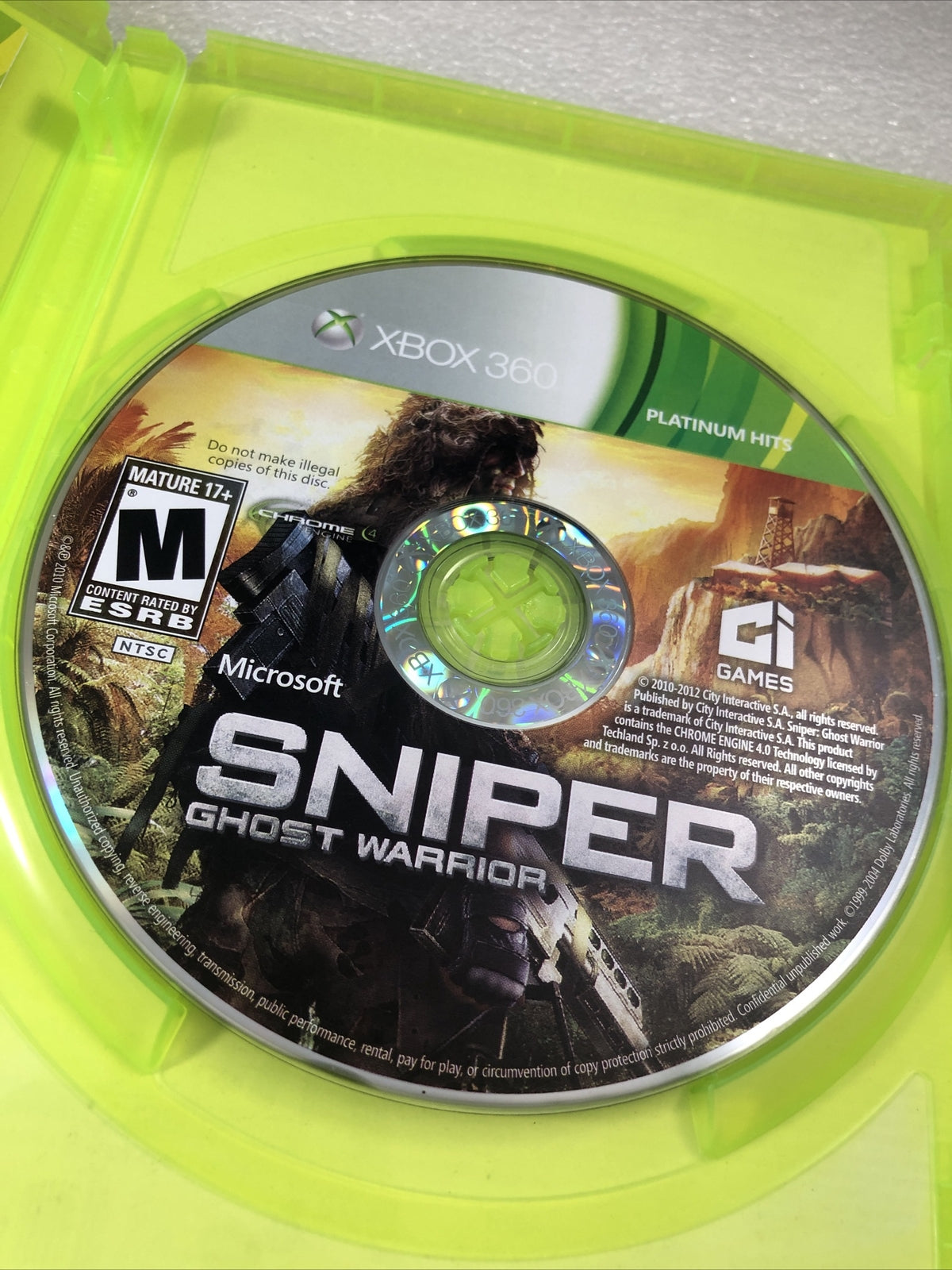 Sniper: Ghost Warrior (Microsoft Xbox 360, 2010) CIB Complete