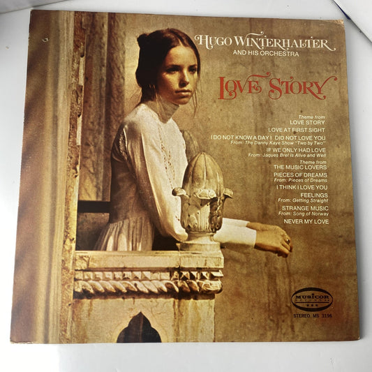 Vintage Hugo Winterhalter Love Story 12" Black Vinyl LP Musicor Easy Listening