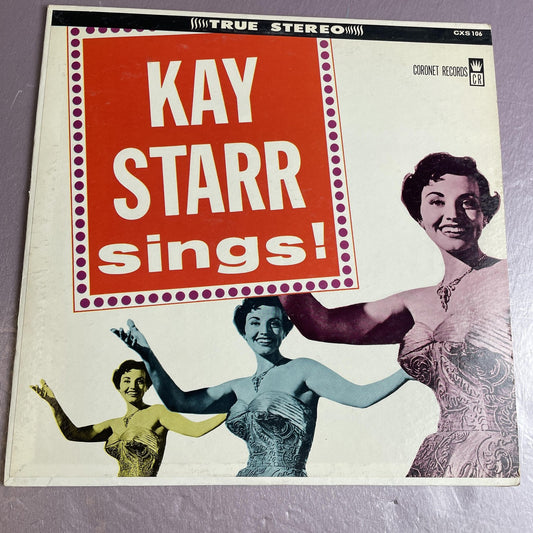 Vintage Kay Starr Sings 12" Black Vinyl LP Coro Coronet Jazz Vocals Album Record