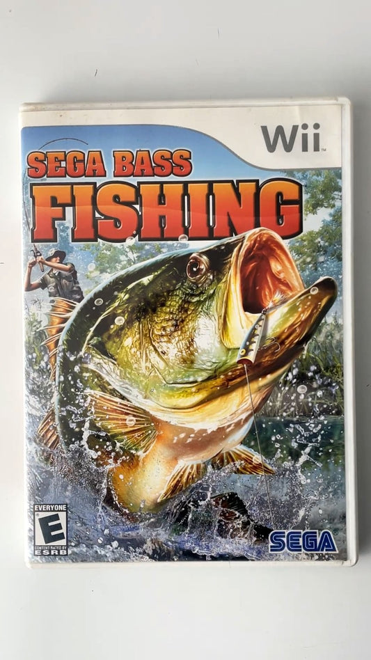 SEGA Bass Fishing Wii Video Game Multiplayer Fishing Simulation