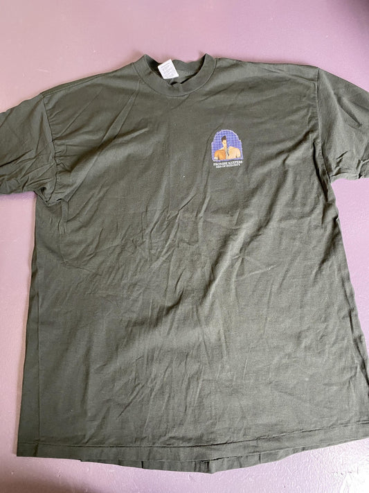 Vintage Promise Keepers Shirt Mens 2XL Green Godly Man Christian Graphic Tee 90s