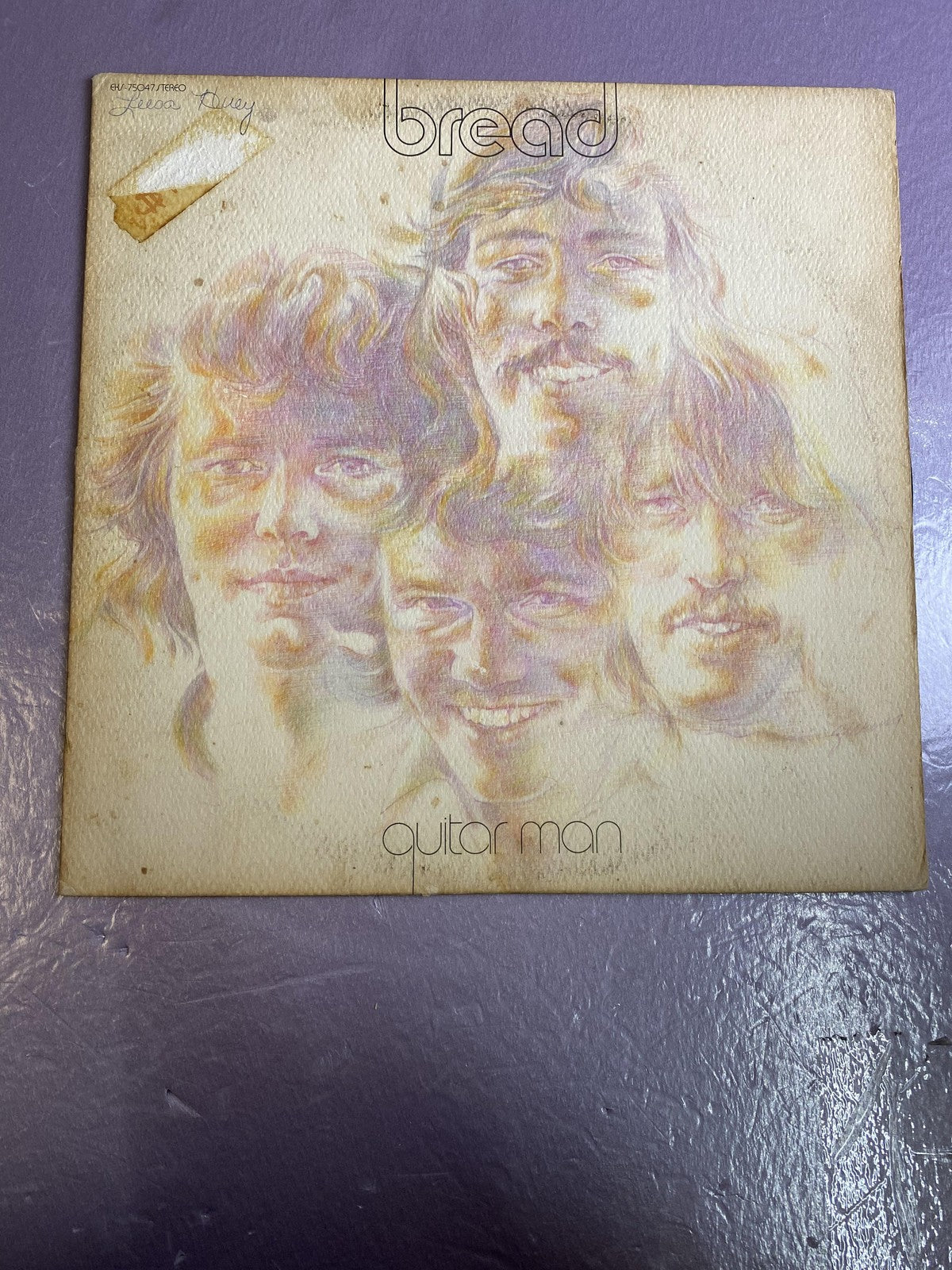 Vintage Bread Guitar Man 12" Black Vinyl LP 1972 Elektra Soft Rock Pop Album