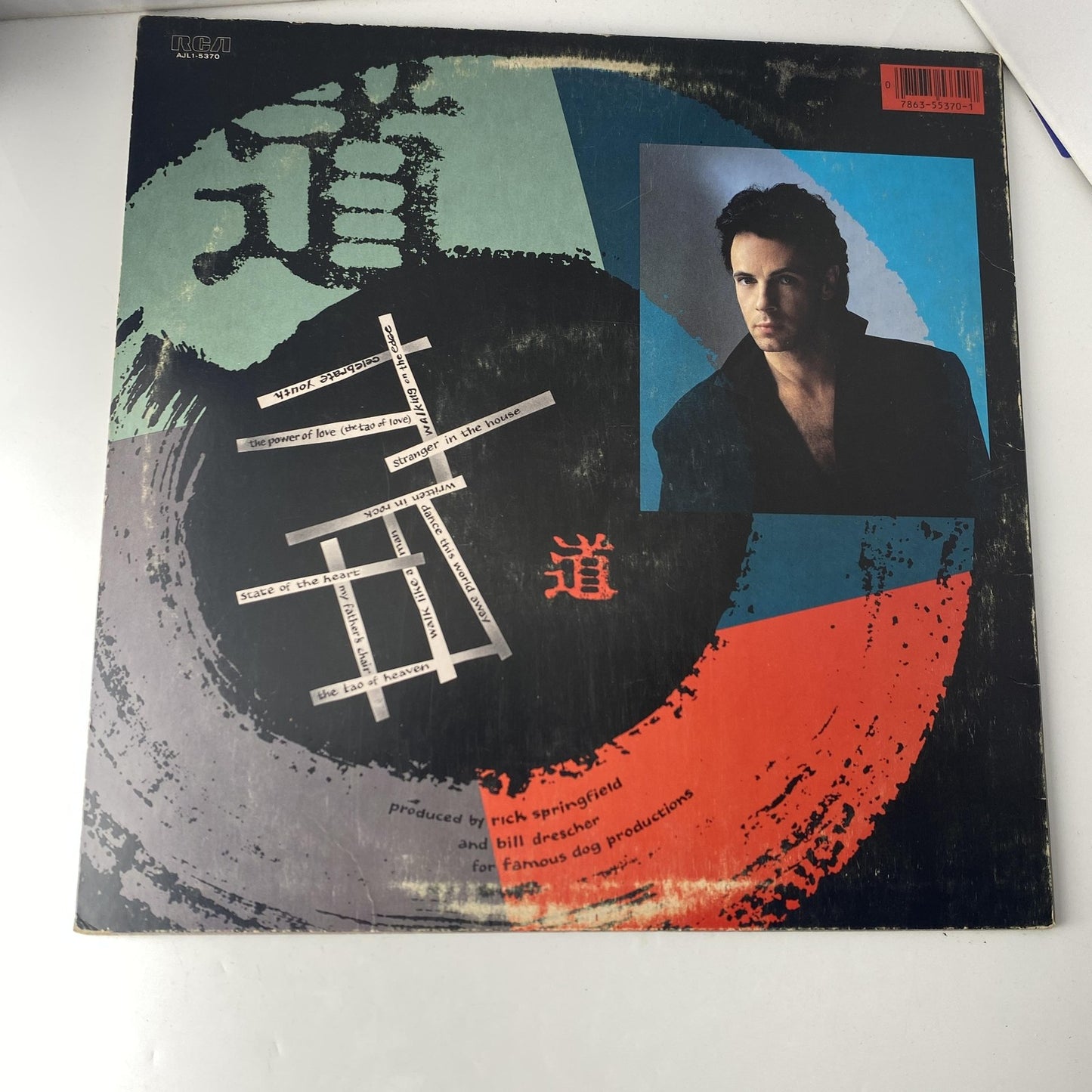 Vintage Rick Springfield Tao 12" Black Vinyl LP 1985 RCA Pop Rock Album