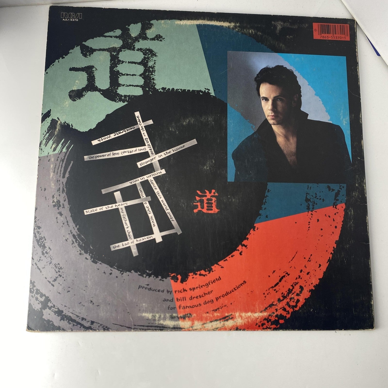 Vintage Rick Springfield Tao 12" Black Vinyl LP 1985 RCA Pop Rock Album