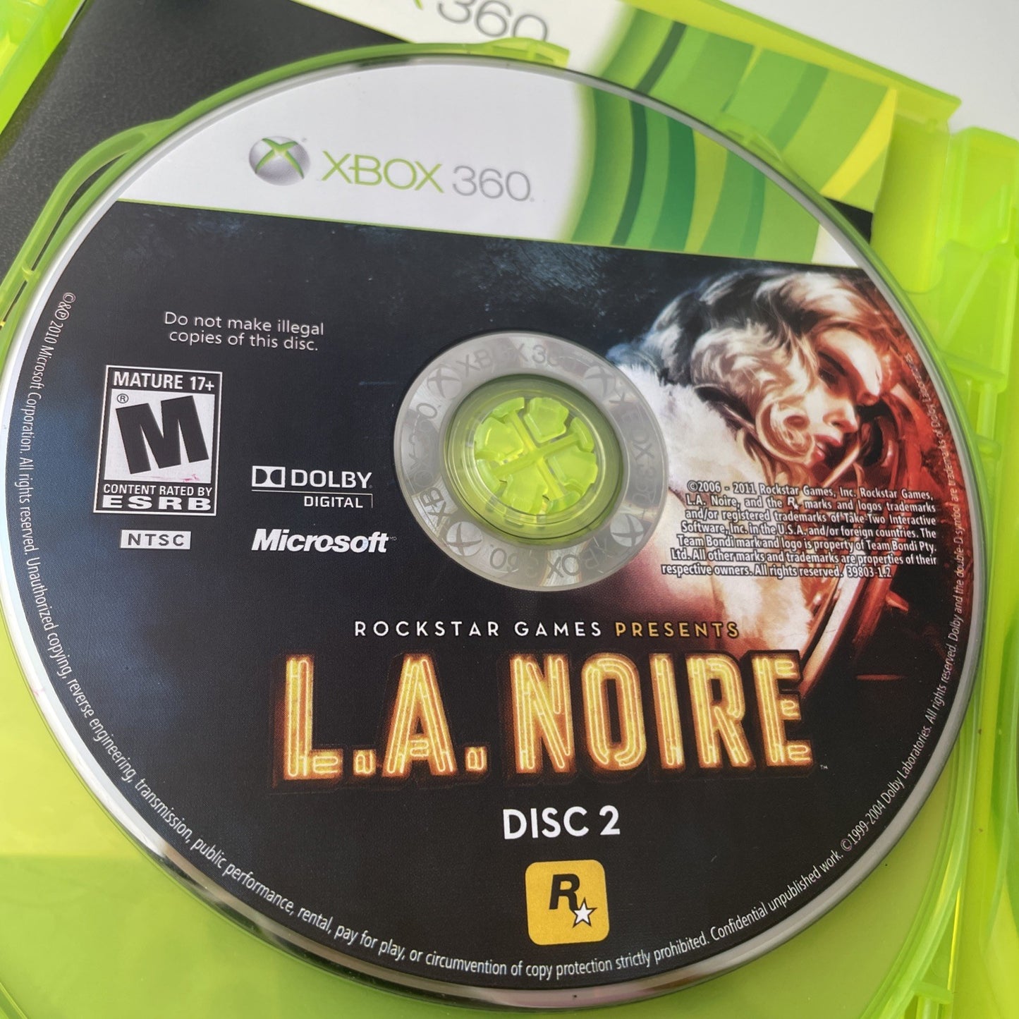 L.A. Noire (Xbox 360) White Label CIB COMPLETE & TESTED