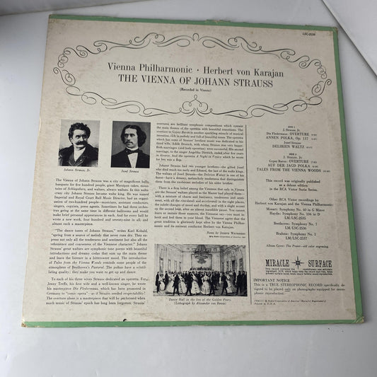 Vintage Vienna Philharmonic The Vienna Of Johann Strauss 12" Vinyl LP 1958 RCA