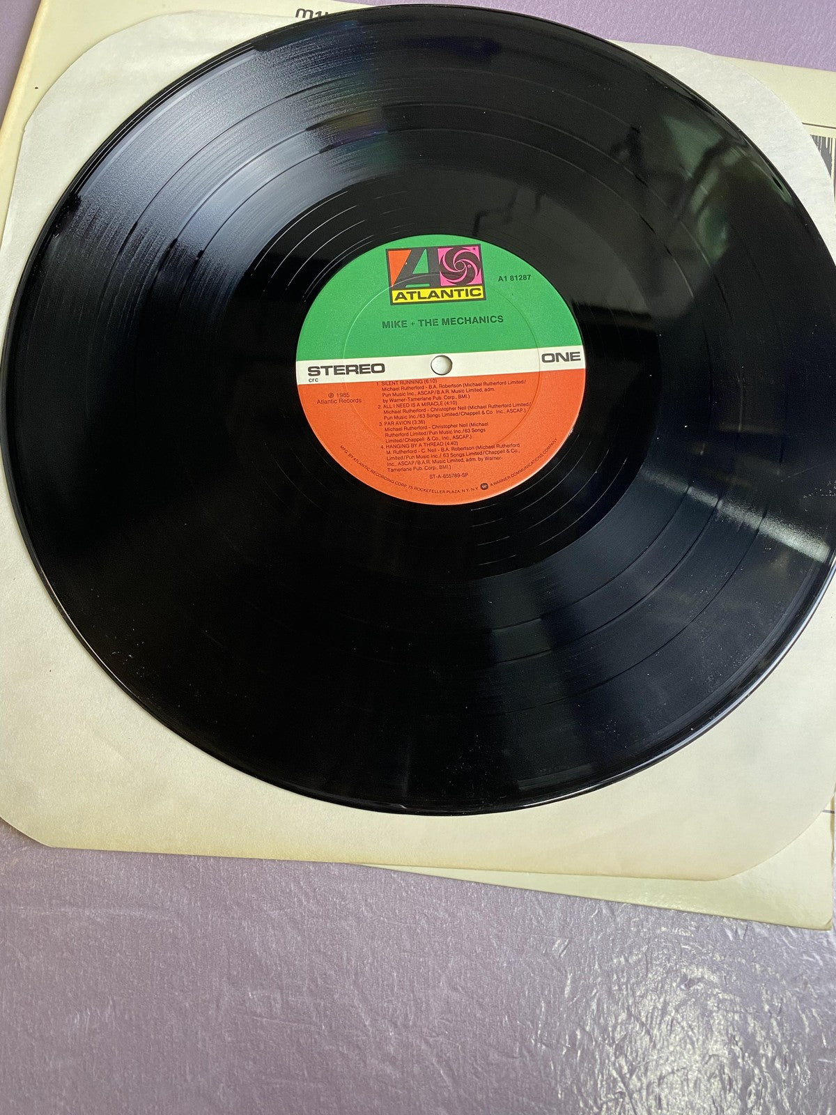 Vintage Mike + The Mechanics Self-Titled 12" Black Vinyl LP 1985 Anti Rock Pop