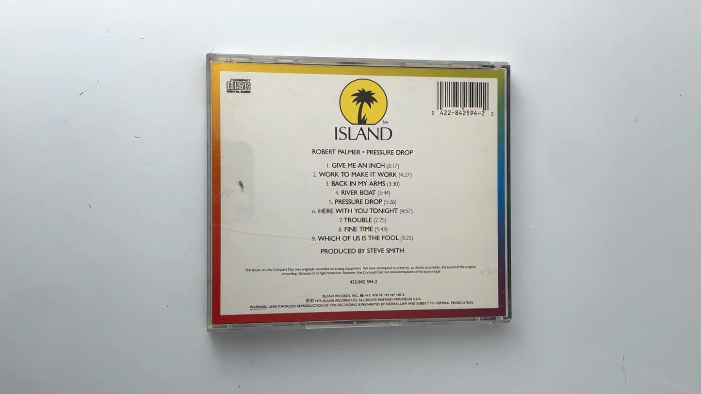 Robert Palmer - Pressure Drop CD 1975 Island Records Rock Pop