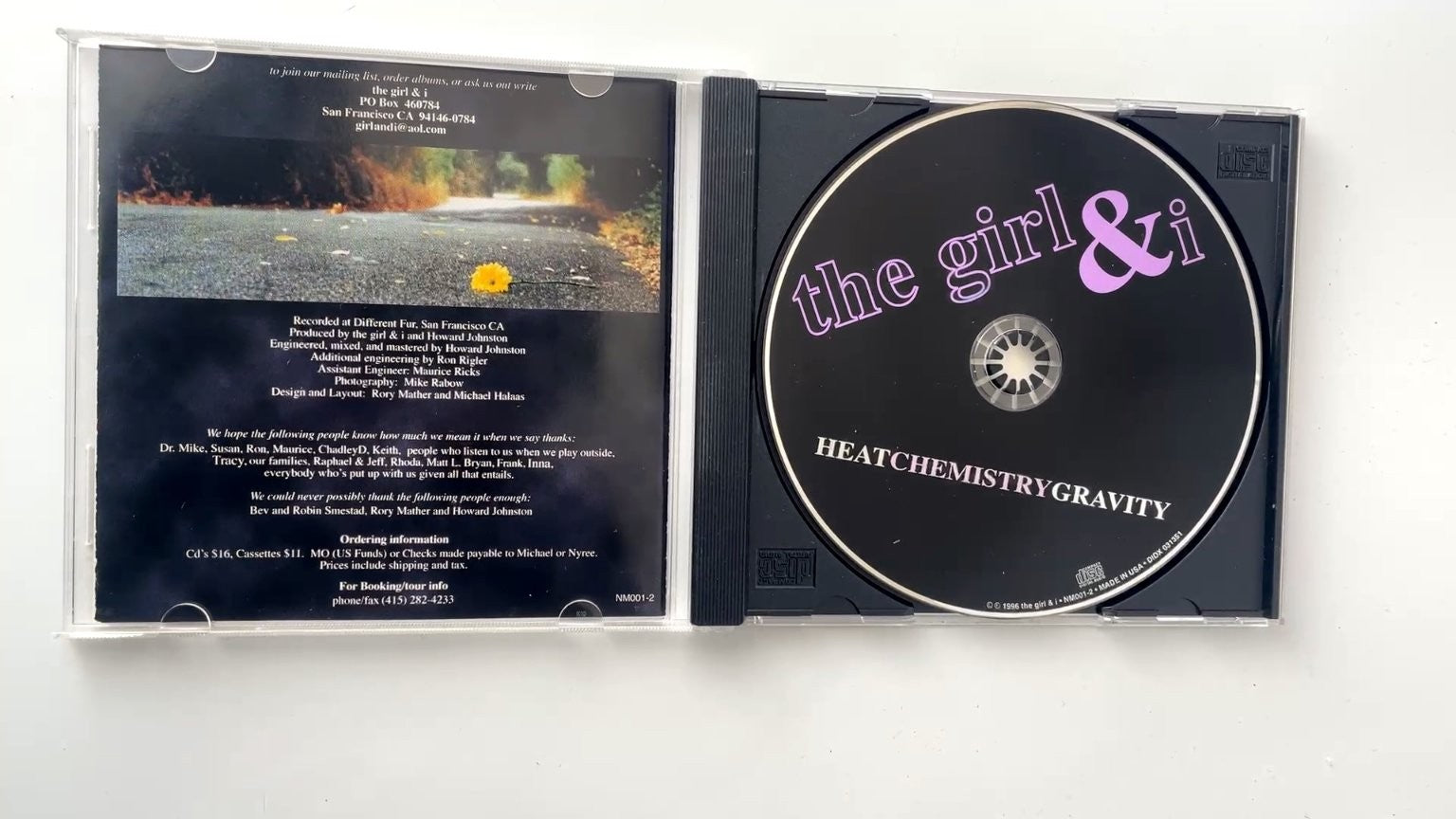 the girl & i - HEATCHEMISTRYGRAVITY CD 1996 Indie Rock the girl & i