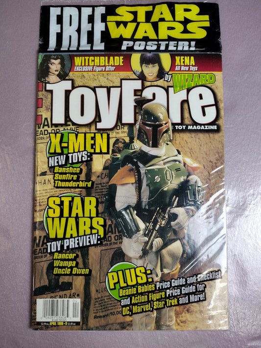ToyFare Magazine April 1998 Star Wars X-Men Illustrated Poster