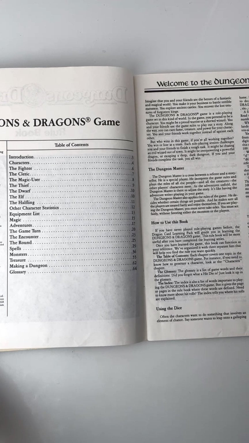 Dungeons & Dragons Rule Book TSR 1983 Original Illustrated RPG
