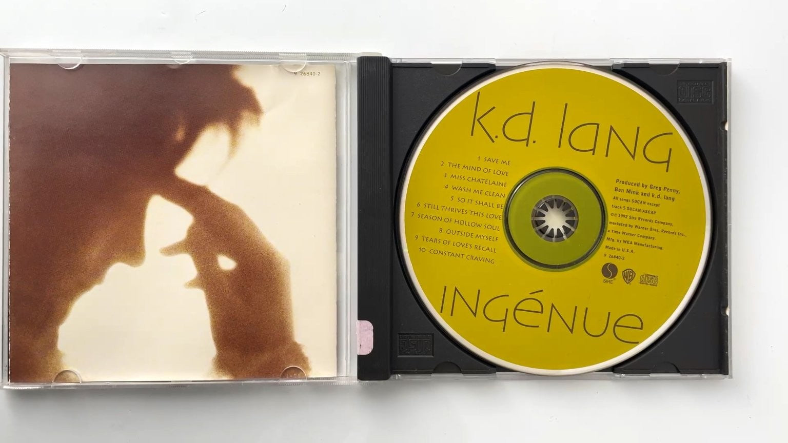k.d. lang - Ingénue CD 1992 Sire Warner Pop Rock