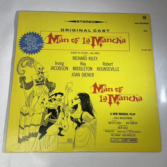 Man of La Mancha Original Cast Vinyl Record LP Vintage Very Good Condition