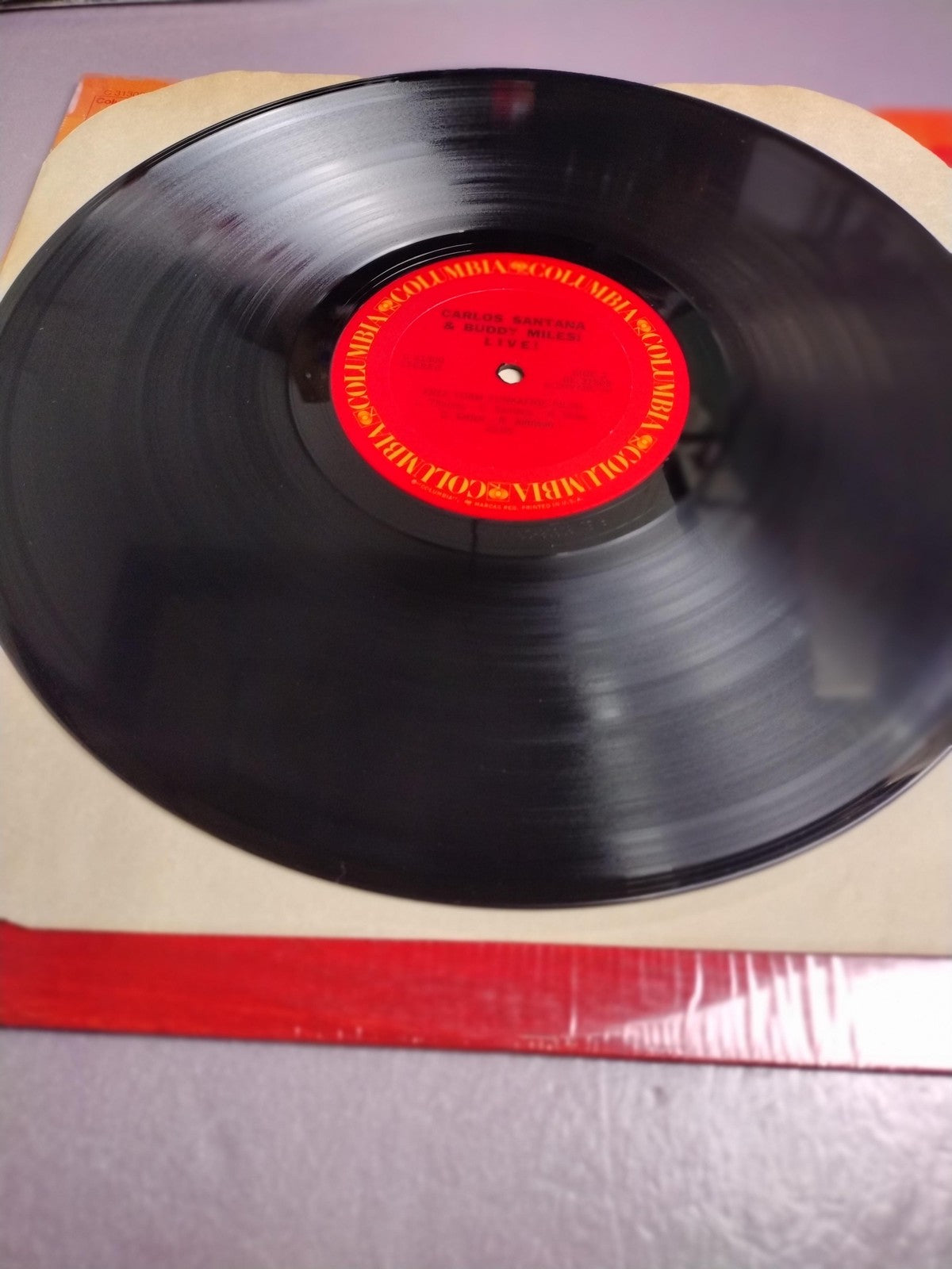 Vintage Carlos Santana Buddy Miles Live Vinyl LP 1972 Columbia Rock C 31308