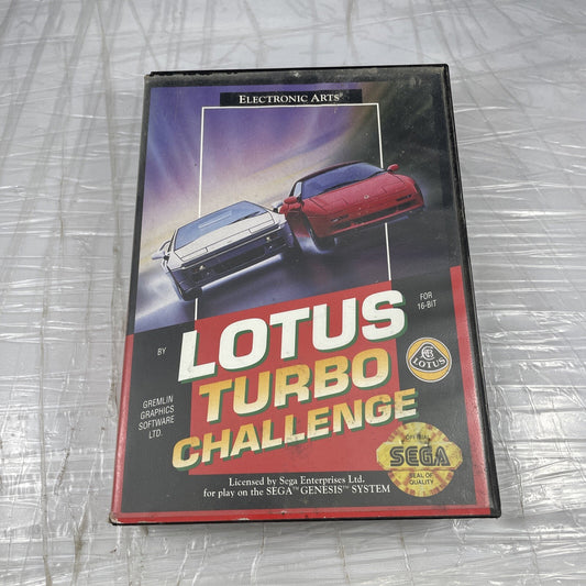 Lotus Turbo Challenge (Sega Genesis 1992) Case And Game Only- Tested