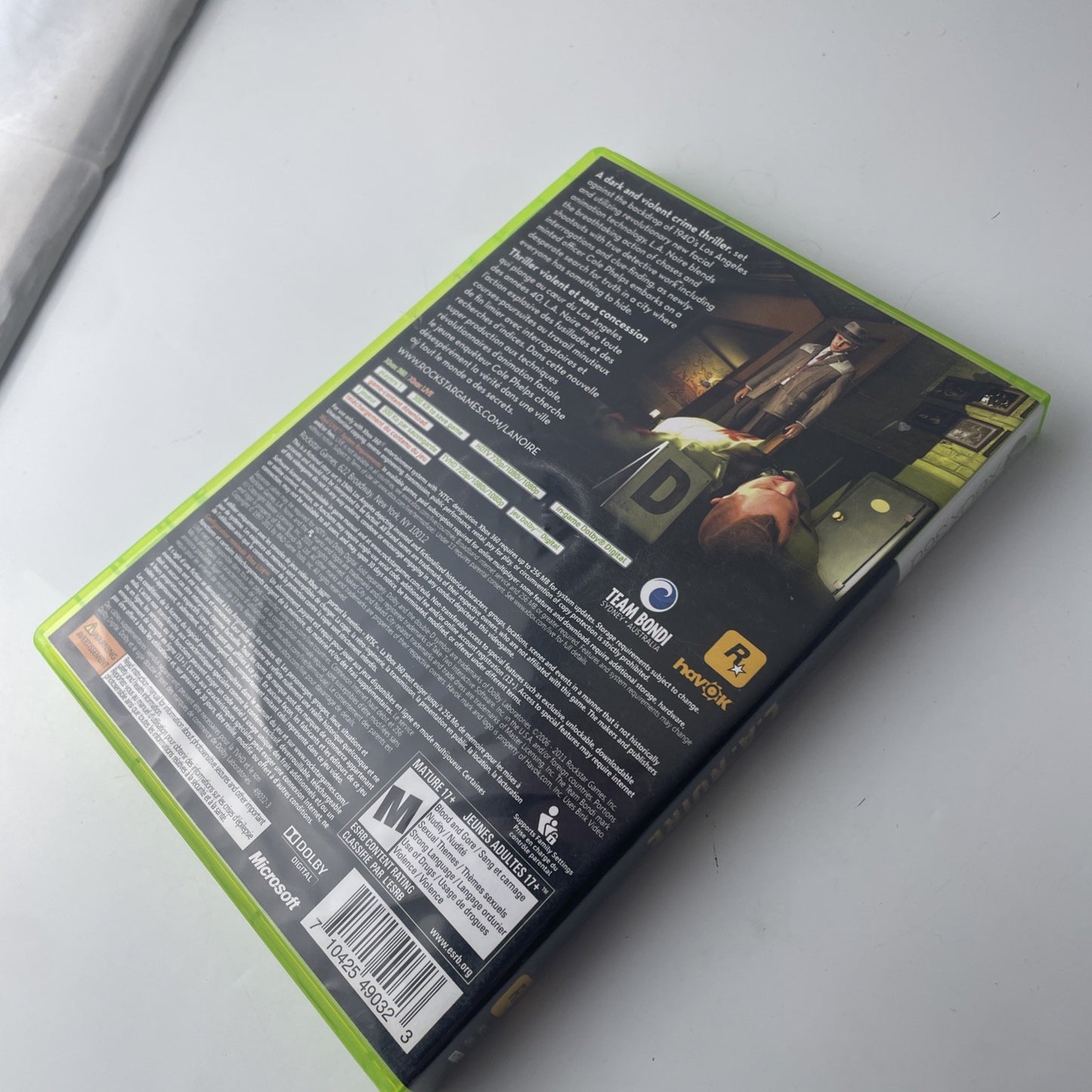 L.A. Noire (Xbox 360) White Label CIB COMPLETE & TESTED