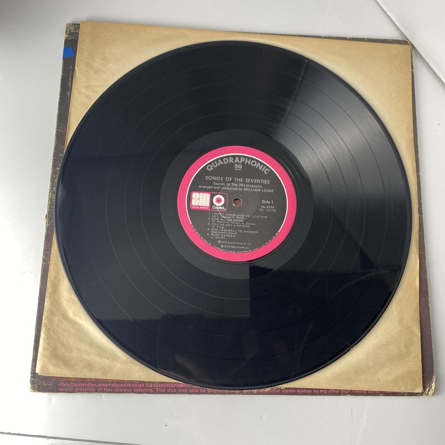 Vintage Sounds Of 70's Orchestra Songs Of The Seventies Vinyl LP 1972 Capitol