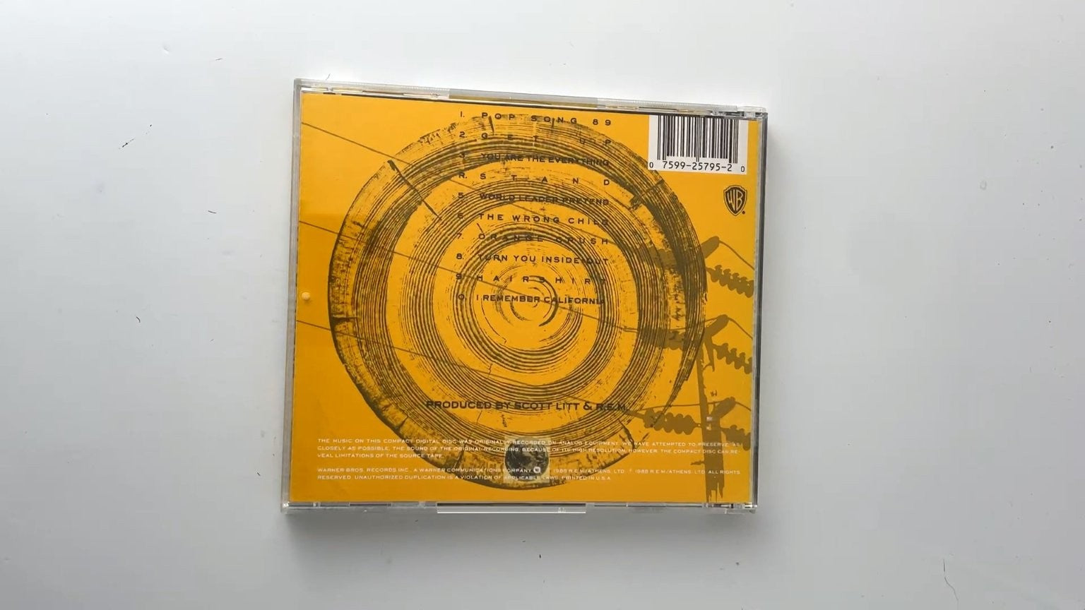 R.E.M. - Green CD 1988 Warner Bros Alternative Rock 90s