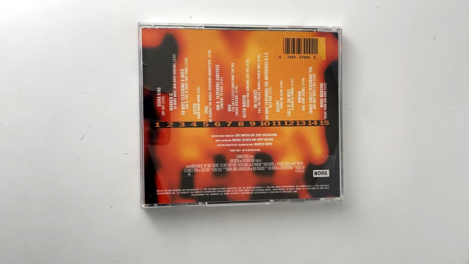 Various Artists - Bad Boys Music From The Motion Picture CD 1995 Hip Hop Work