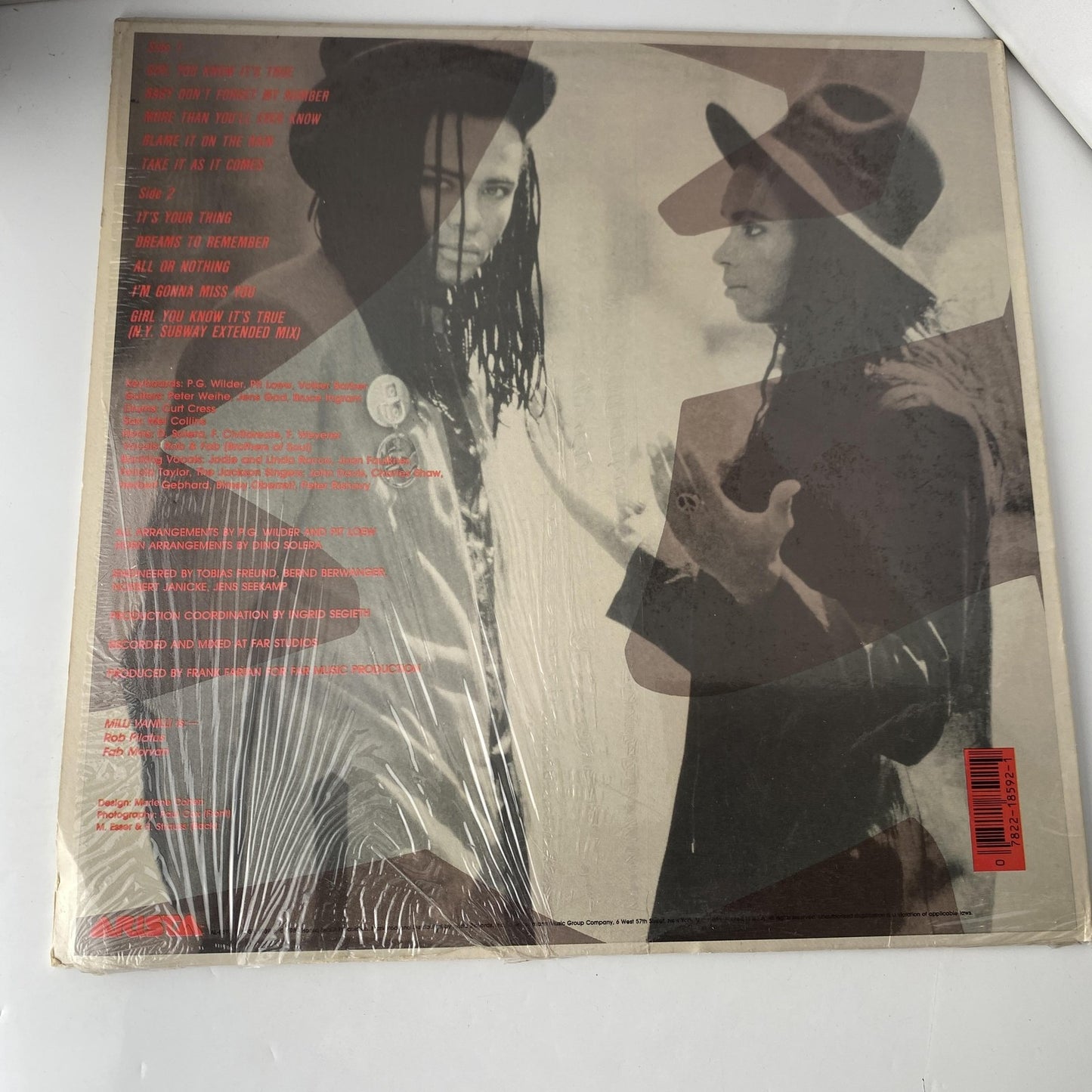 Vintage Milli Vanilli Girl You Know It's True 12" Vinyl LP 1989 Arista Pop Dance