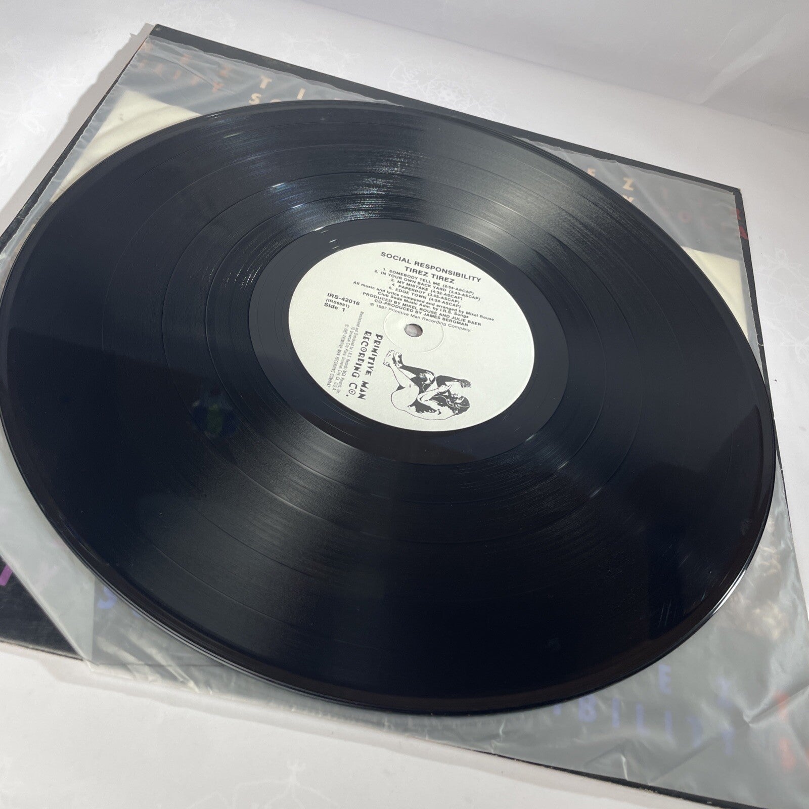 (Promo) Tirez Tirez – Social Responsibility LP 1987 Primitive Man – IRS 42016 VG