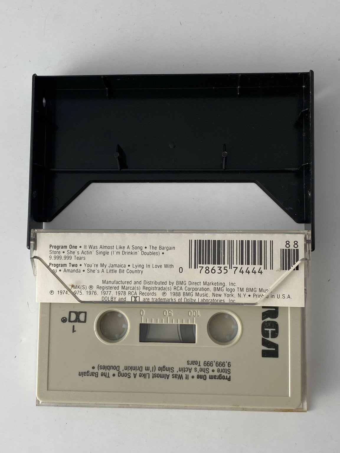 Various Artists - A Little Bit Country Cassette 1988 RCA Special Products BMG