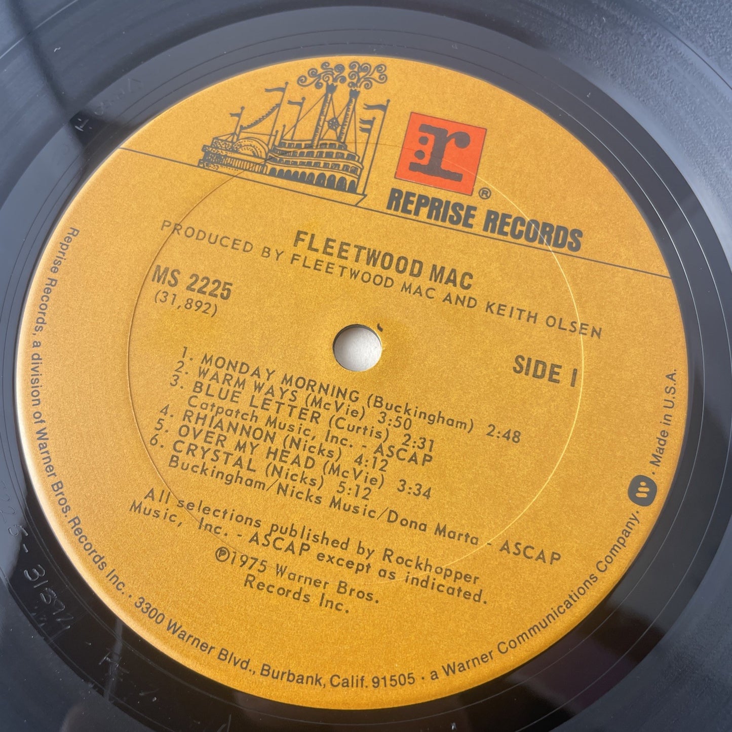 FLEETWOOD MAC SELF TITLED LP 1975  Reprise MS 2225 Textured Cover Lyric Sheet