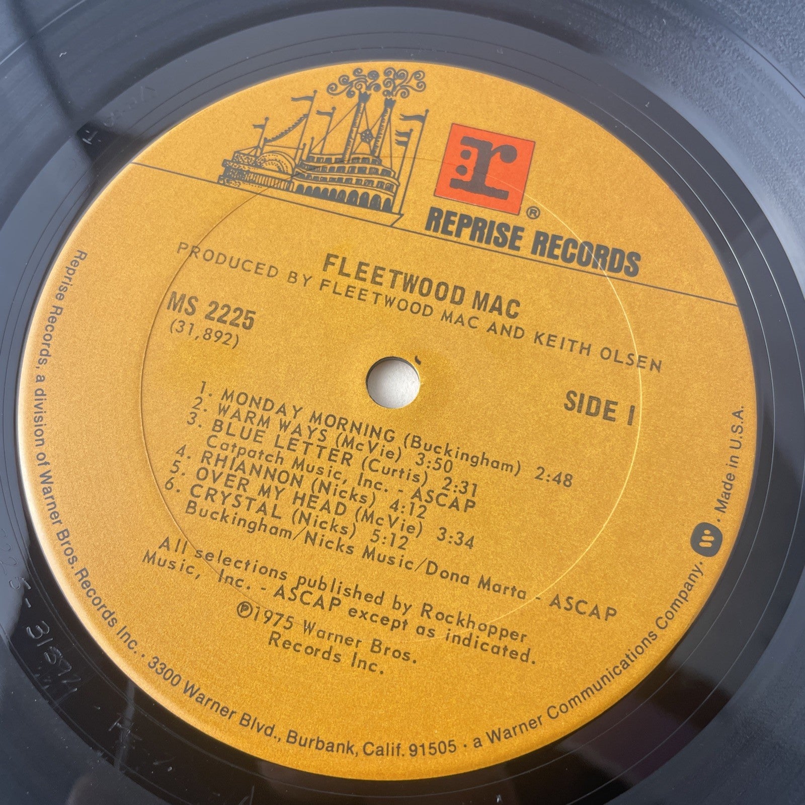 FLEETWOOD MAC SELF TITLED LP 1975  Reprise MS 2225 Textured Cover Lyric Sheet