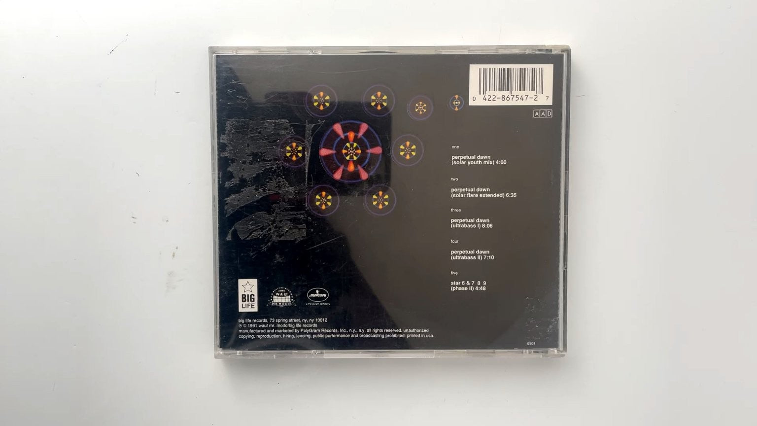 The Orb - Perpetual Dawn CD 1991 Remix Ambient Big Life Mercury