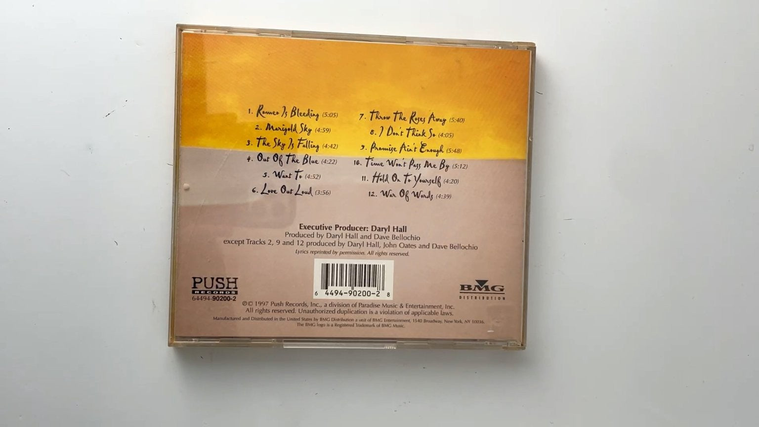 Daryl Hall John Oates - Marigold Sky CD 1997 Pop Rock Push Records