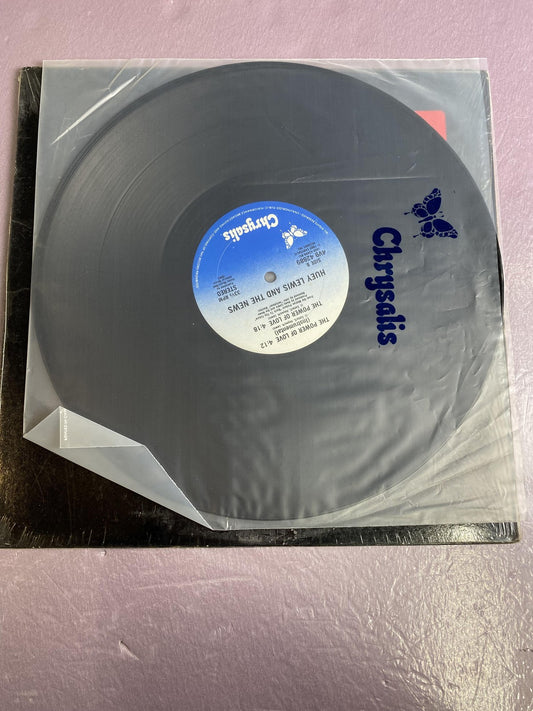 Vintage Huey Lewis & The News Power Of Love 12" Vinyl Chrysalis Rock OST