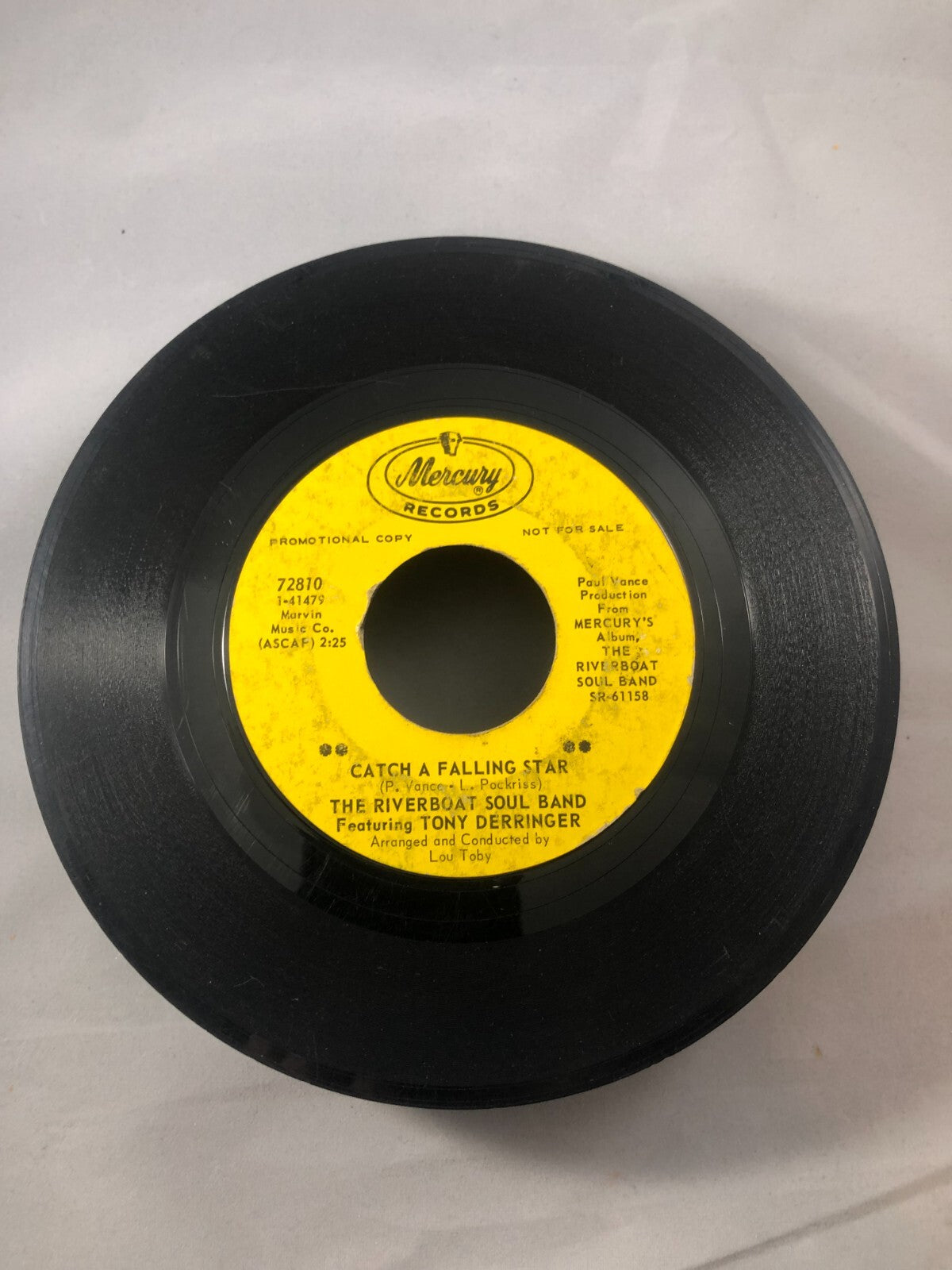 THE RIVERBOAT SOUL BAND MESS UP 45 RECORD CATCH A FALLING TONY DERRINGER PROMO
