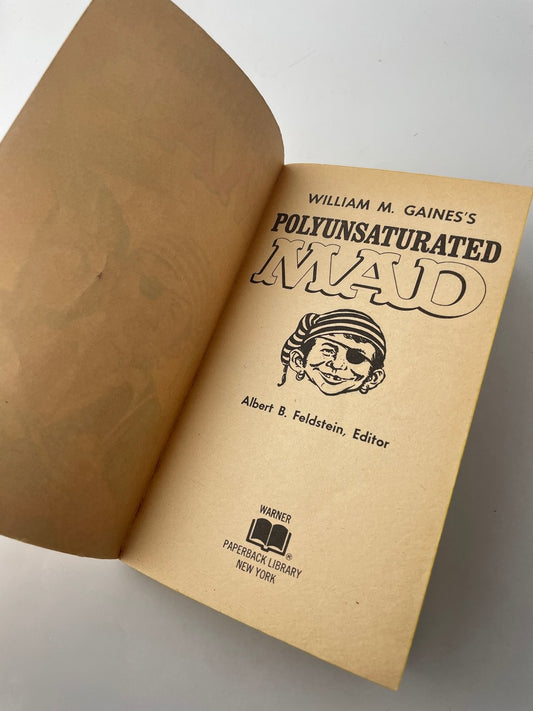 Polyunsaturated Mad William M. Gaines 1971 Warner Paperback Library