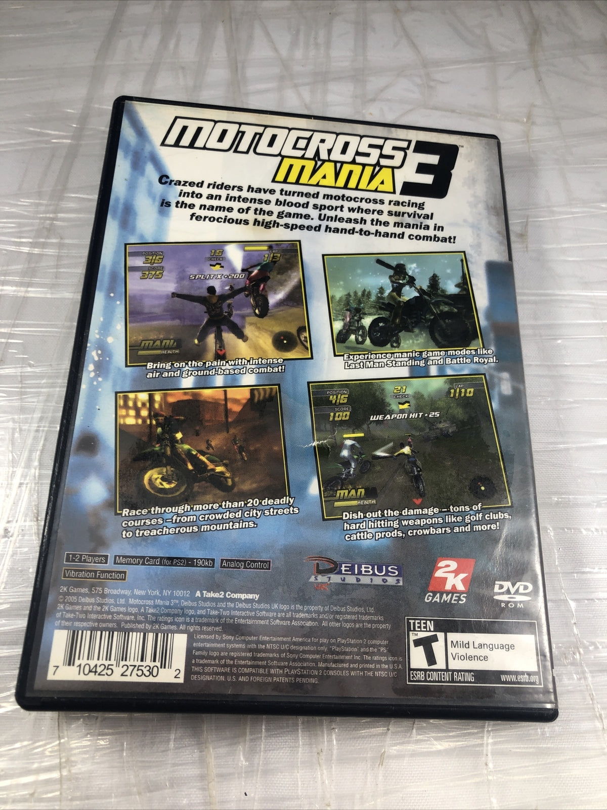 Motocross Mania 3 (Sony PlayStation 2 2005 PS2) - Complete w/ Manual, Tested