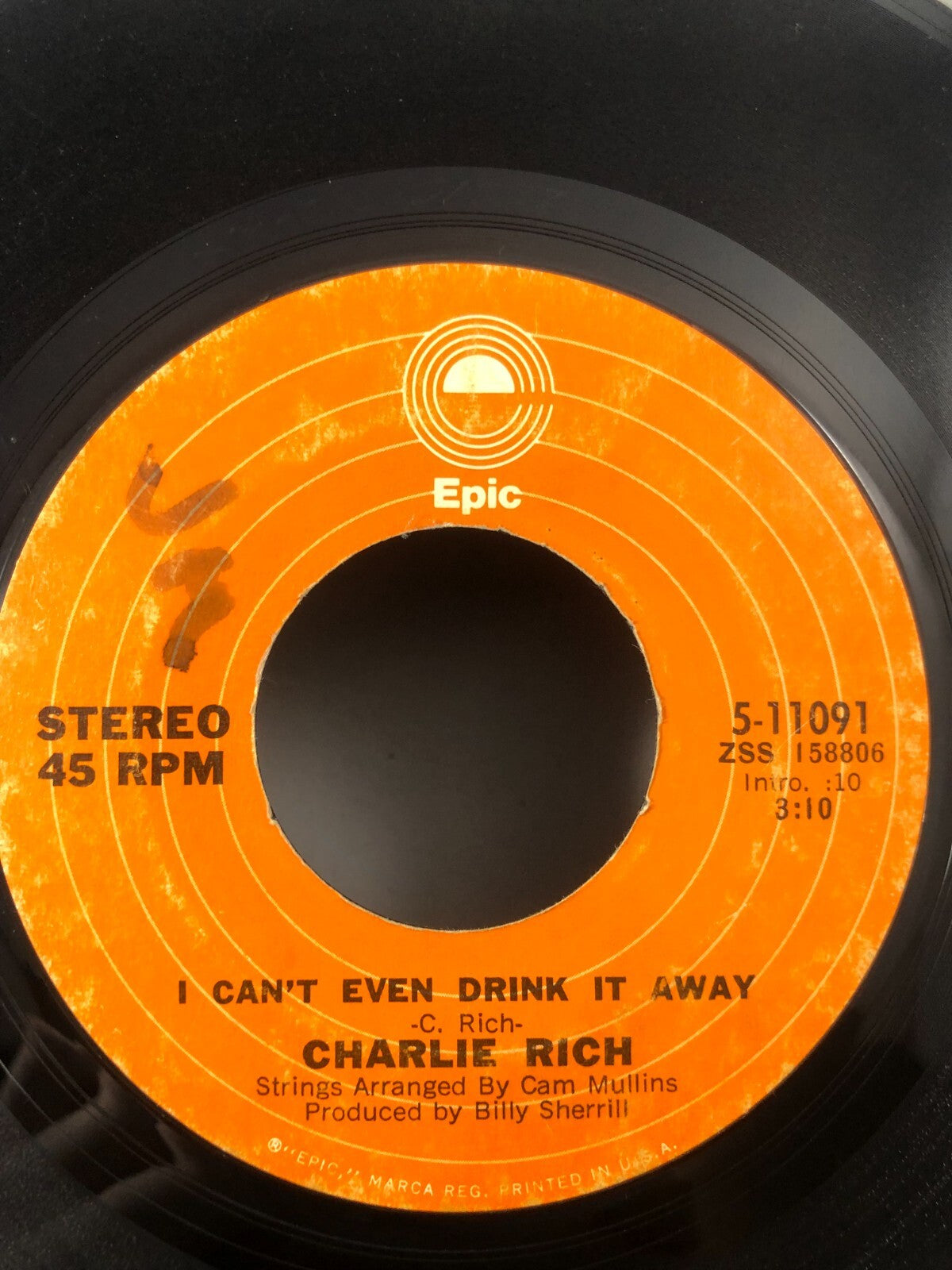 Charlie Rich 45 RPM Record-A Very Special Love Song VG see pics