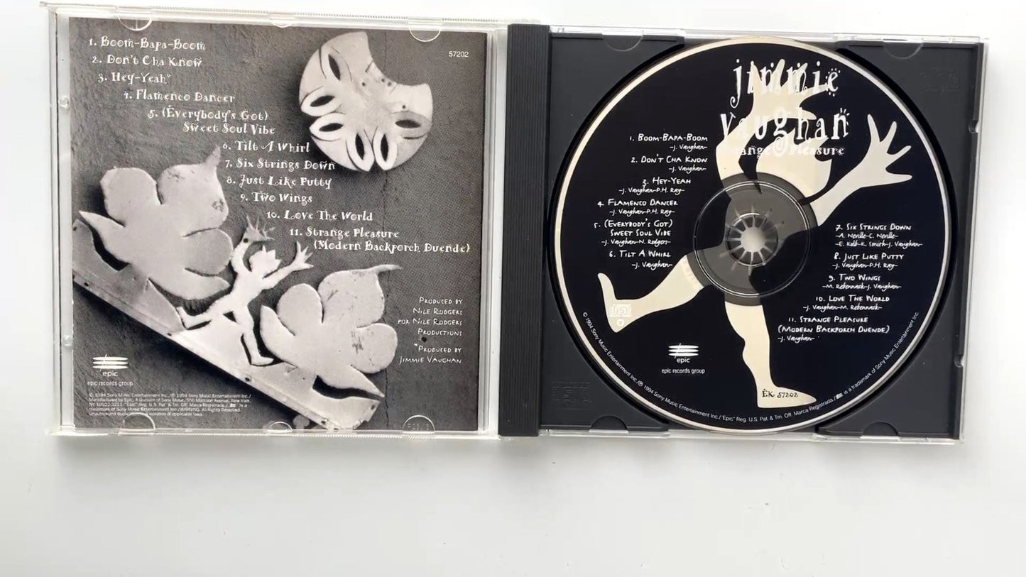 Jimmie Vaughan - Strange Pleasure CD 1994 Epic Blues Rock