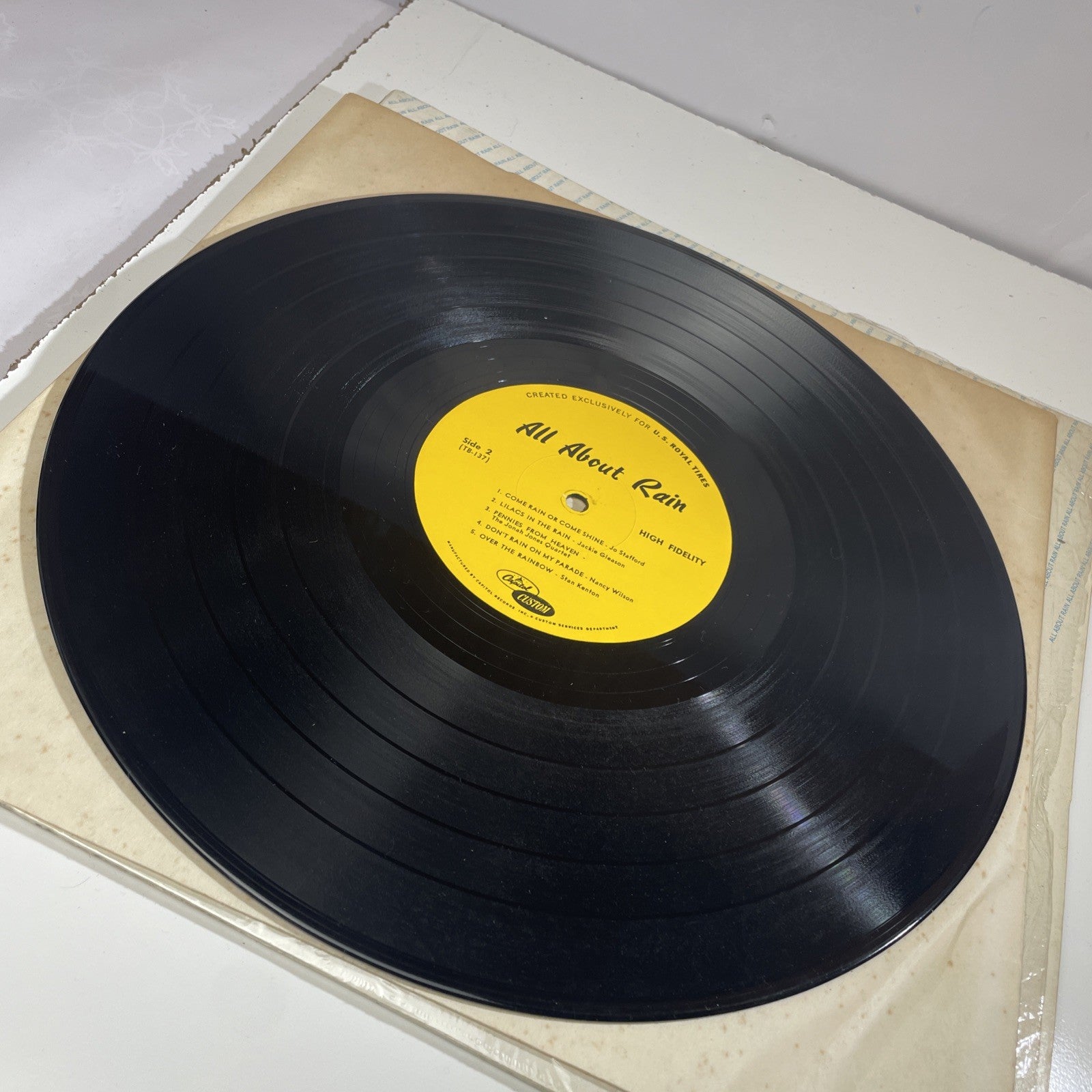 Various Rare Obscure All About Rain - For US Royal Tires (LP, Undated, 60's) VG