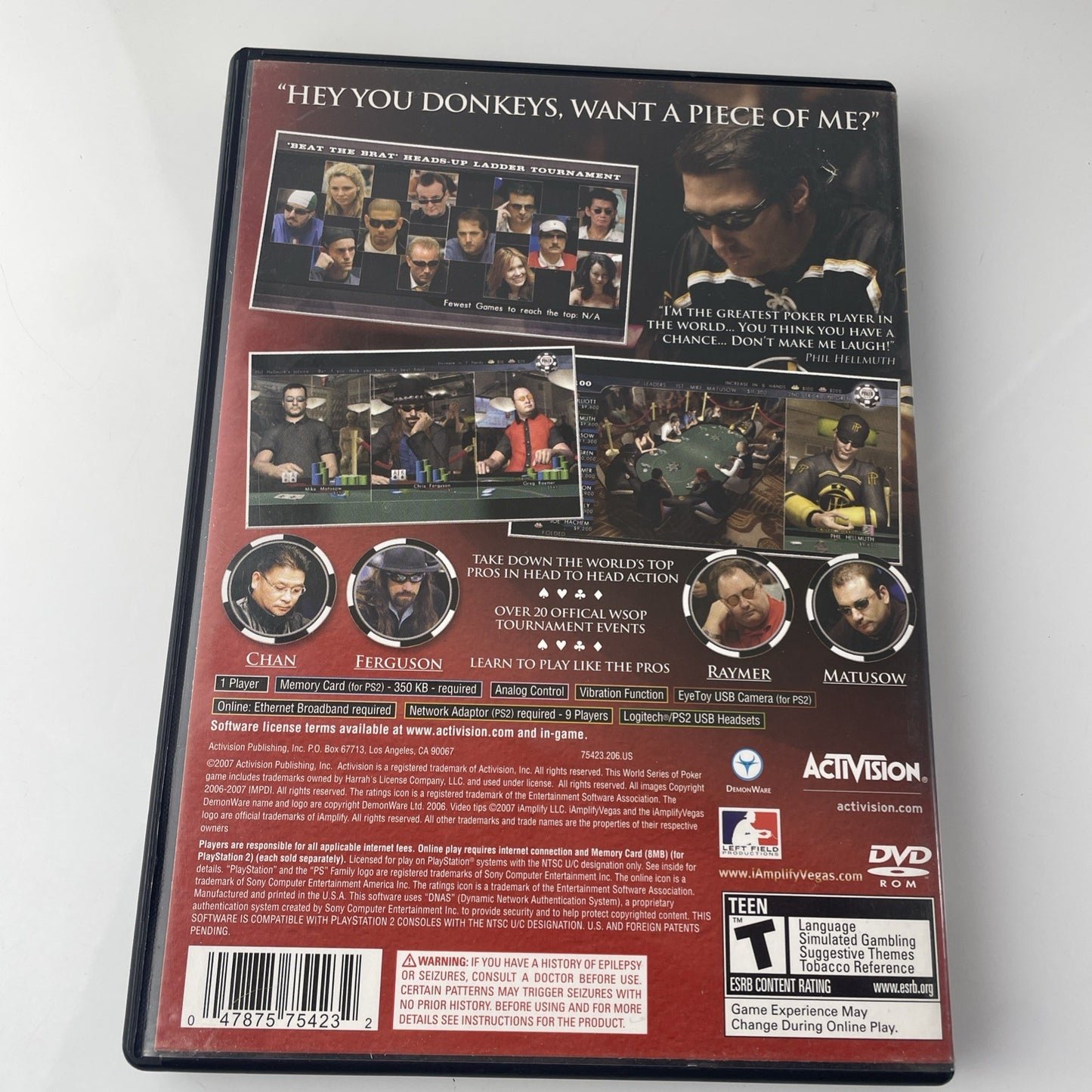 World Series of Poker 2008 - Playstation 2 - Complete CIB - Tested!