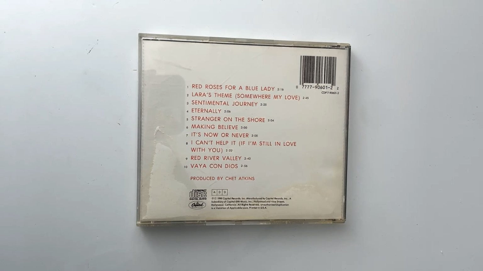 Roger Whittaker - All Time Heart Touching Favorites CD 1990 Easy Listening