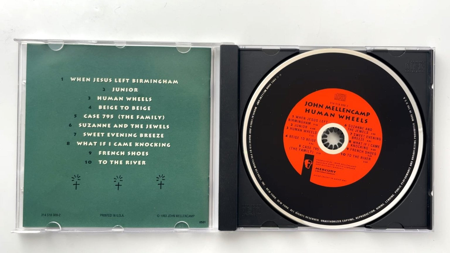 John Mellencamp - Human Wheels CD 1993 Rock Mercury Records