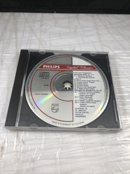 TCHAIKOVSKY Piano Nutcracker Suite Serenade Strings PHILIPS CD SOLID SILVER 1989