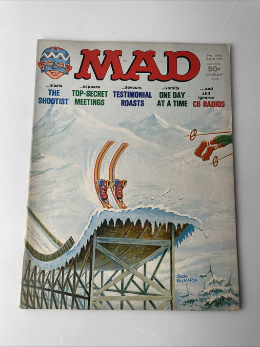 Mad Magazine Issue 190 April 1977 The Shootist CB Radios TV Parodies