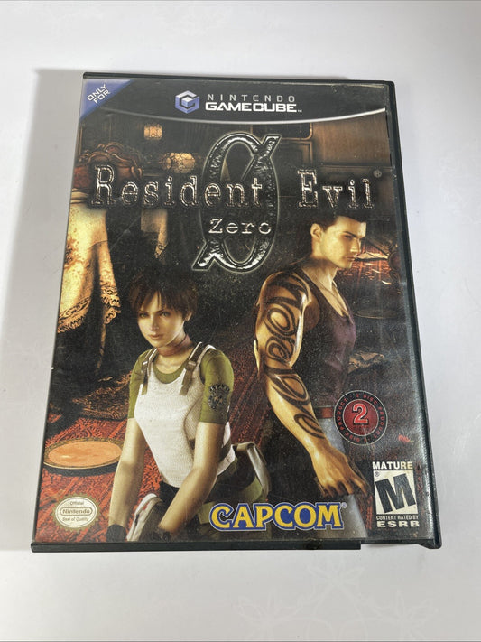 Resident Evil Zero (Nintendo GameCube, 2002) Blockbuster Case and 2 Discs