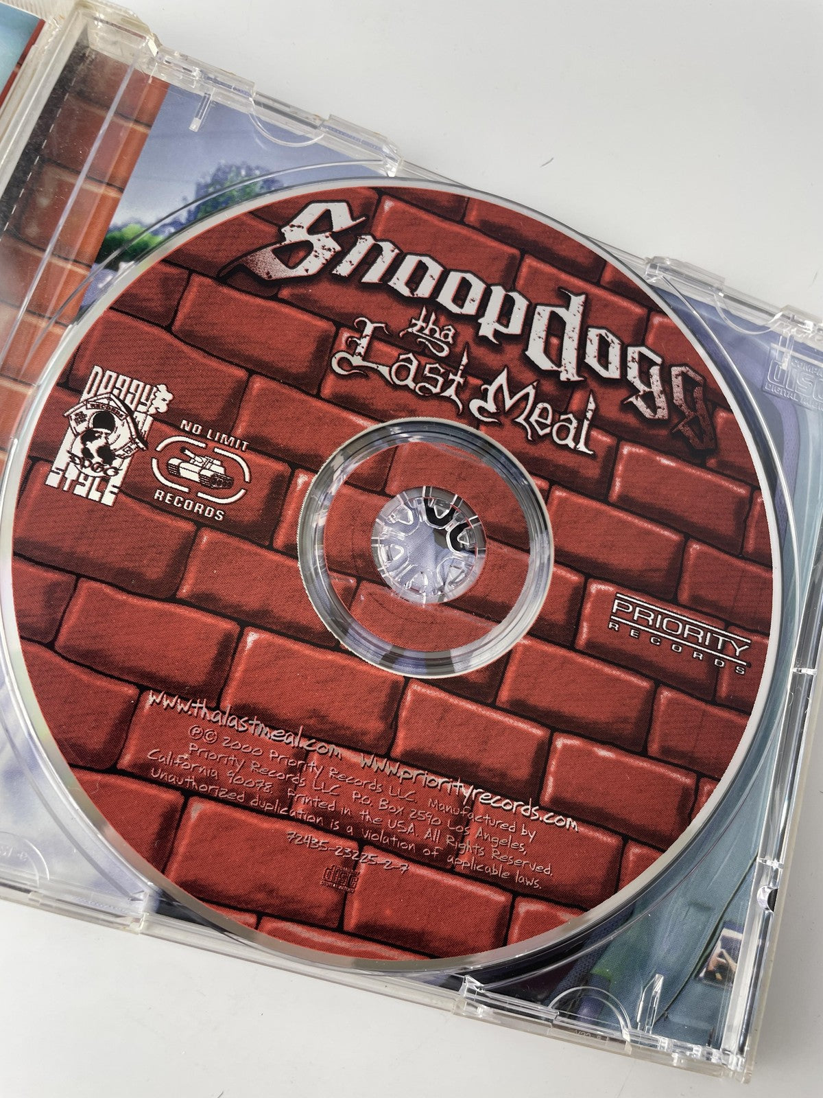 Vintage 2000 Snoop Dogg CD Tha Last Meal Hip Hop Rap Album Priority No Limit